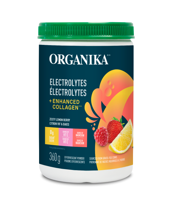 Organika Electrolytes + Enhanced Collagen - Zesty Lemon Berry (360 g) Supply