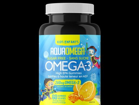 AquaOmega Kids Omega-3 Sugar Free High EPA 260 mg - Orange (60 Gummies) Online