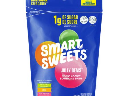 SmartSweets Jolly Gems Hard Candy - Green Apple, Peach, & Pink Lemonade (70 g) For Discount