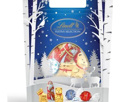 Lindt Festive Milk Chocolate Selection Bag 400g - Brand New Online Sale