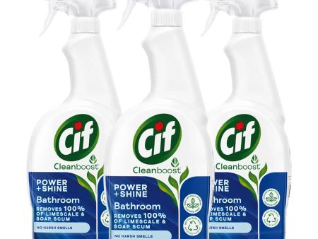 CIF Power & Shine Bathroom Spray Pack of 3x700ml Discount