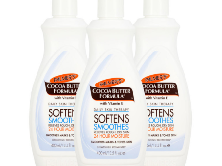 Palmer s Cocoa Butter Formula Smooth Body Lotion Relieves Rough Dry Skin Pack of 3x400ml Online now